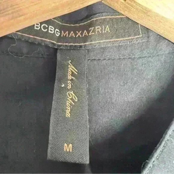 BCBGMaxaria Black A Line Cocktail Dress With Neckline Detail - Picture 5 of 5